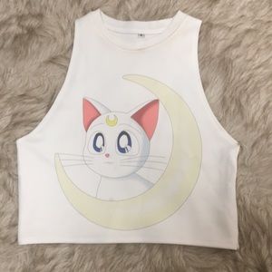 Sailor moon crop top Artemis (xs/s)